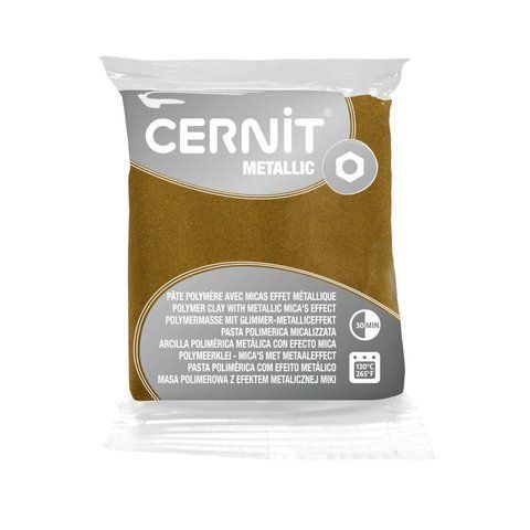 Полімерна глина Cernit Metallic Antique Gold (055), 56 г &mdash; фото в Let's Make Dolls