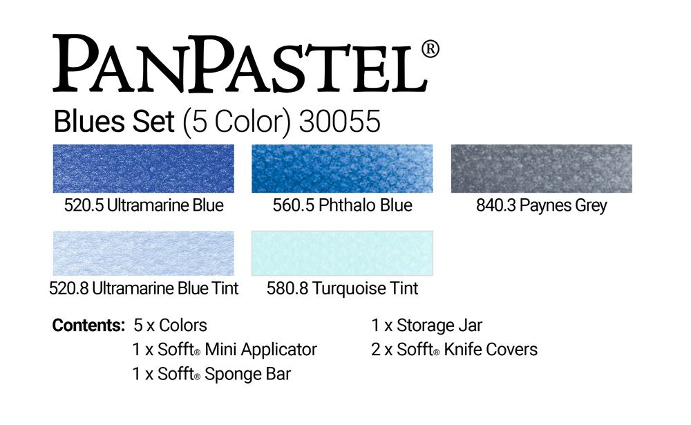 PanPastel 30055 Blues (5 Кольорів)