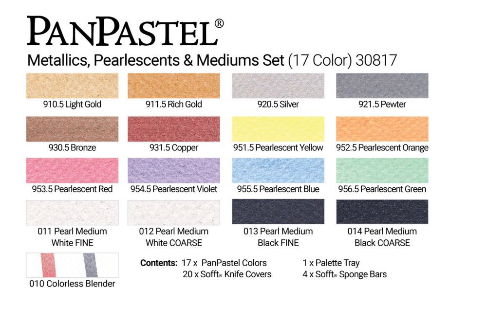 PanPastel 30817 Metallics, Pearlescents & Mediums (17 Кольорів)