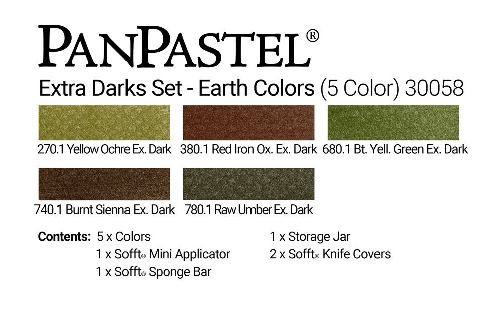 PanPastel 30058 Extra Dark Shades - Earth Colors (5 Кольорів)