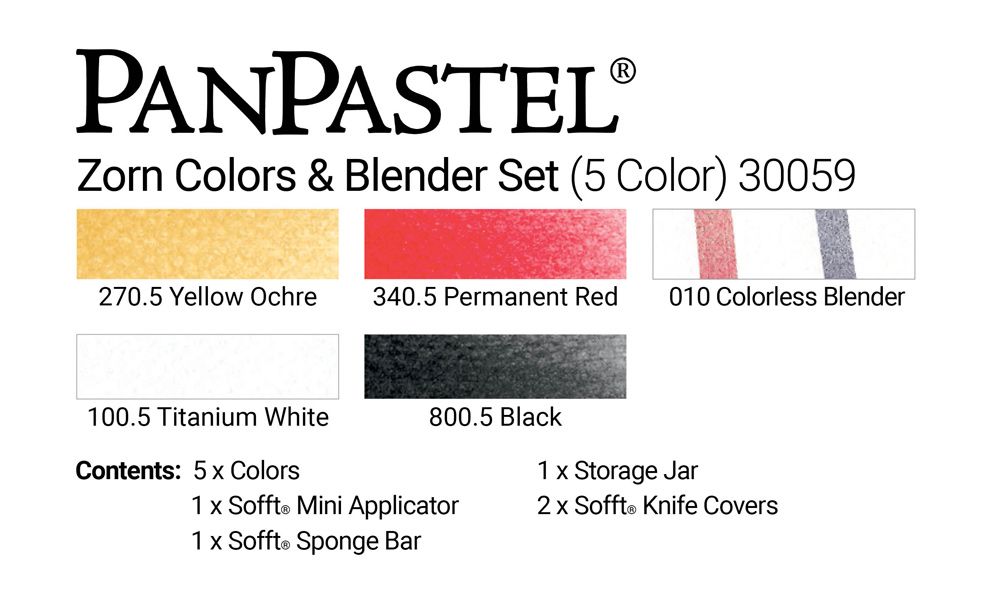 PanPastel 30059 Zorn Colors & Blender (5 Кольорів)