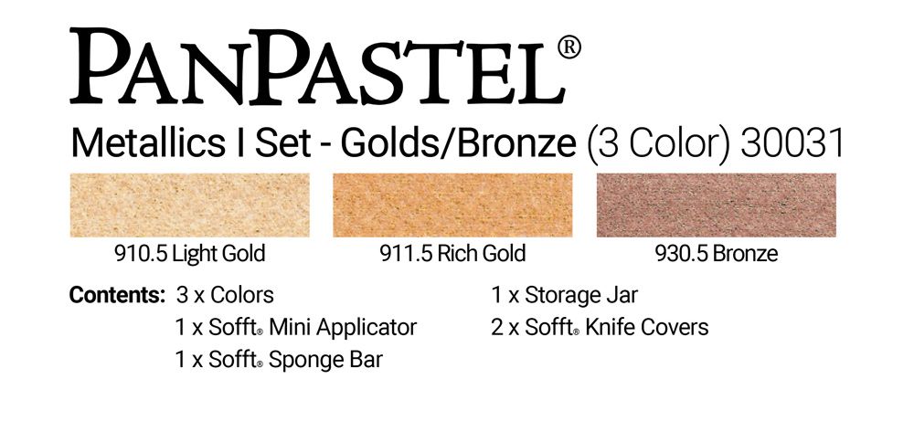 PanPastel 30031 Metallics I - Light Gold/Rich Gold/Bronze (3 Кольори)