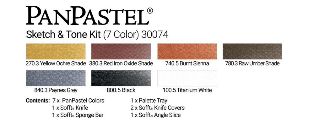 PanPastel 30074 Sketch & Tone Kit (7 Кольорів)