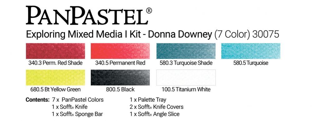 PanPastel 30075 Exploring Mixed Media I - Donna Downey Kit (7 Кольорів)