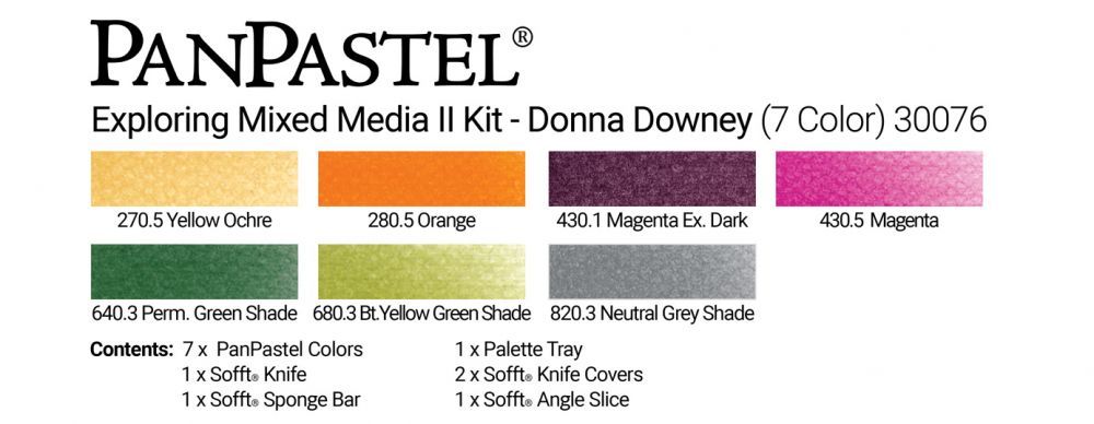 PanPastel 30076 Exploring Mixed Media II - Donna Downey Kit (7 Кольорів)