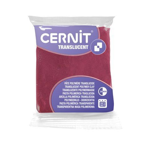 Полімерна глина Cernit Translucent Wine Red 411, 56 г &mdash; фото в Let's Make Dolls