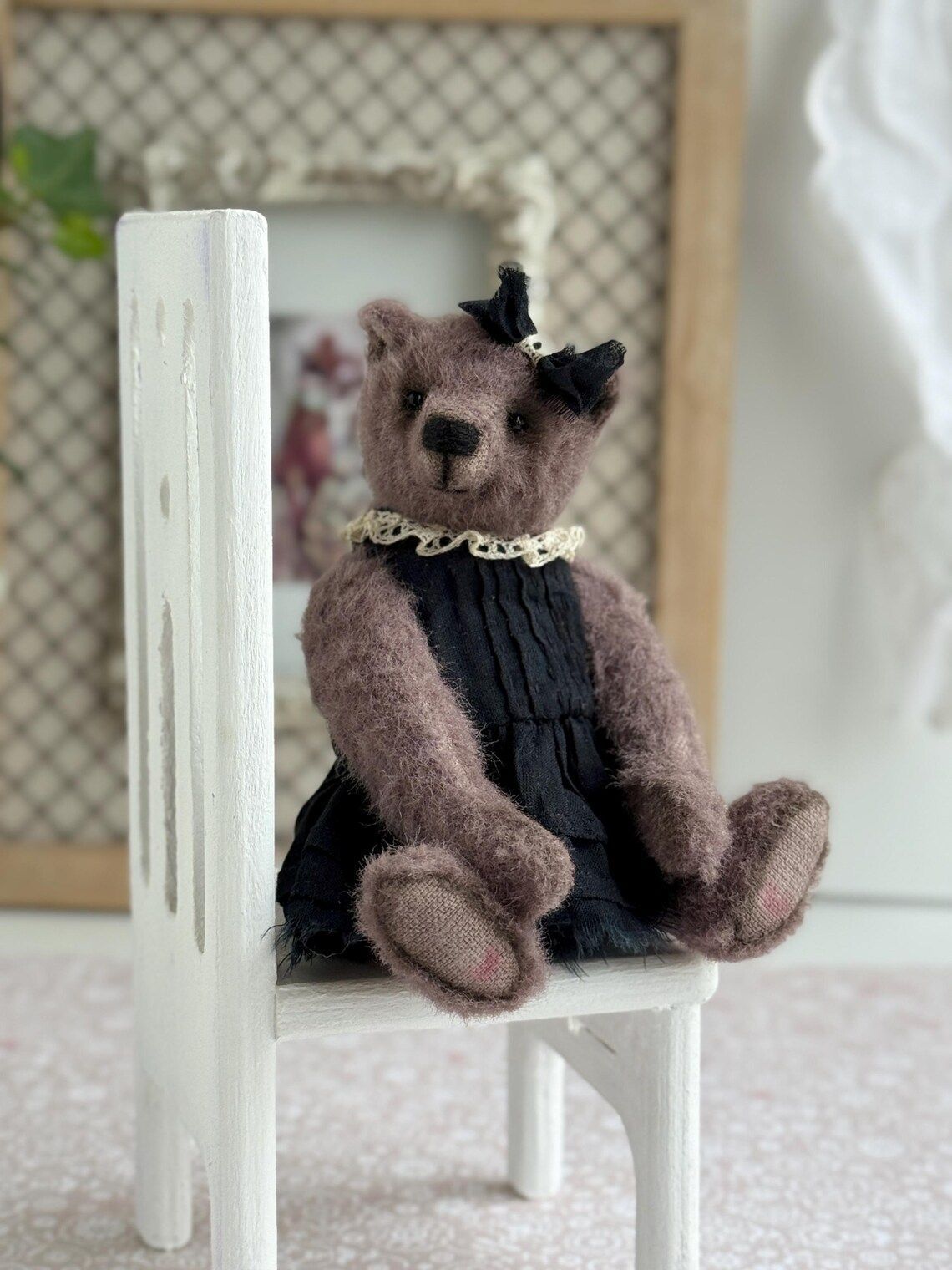 Celeste Miniature Lavender Bear &mdash; фото в Let's Make Dolls