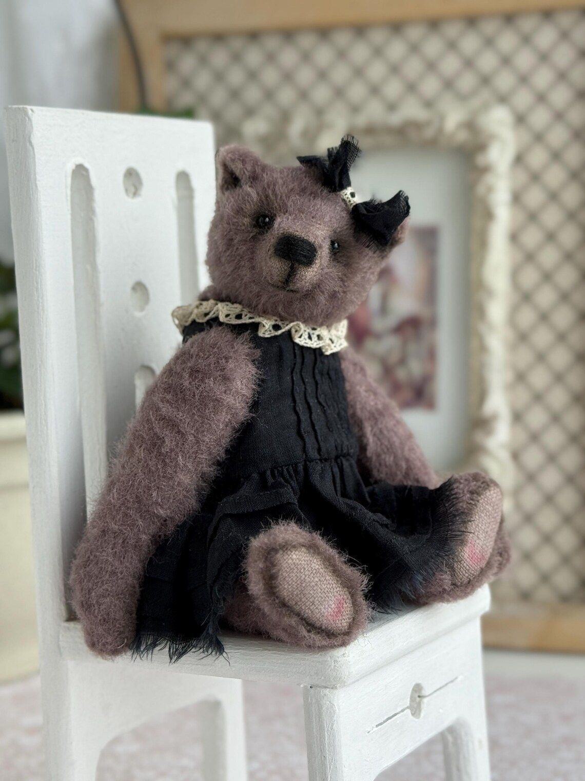 Celeste Miniature Lavender Bear &mdash; фото в Let's Make Dolls