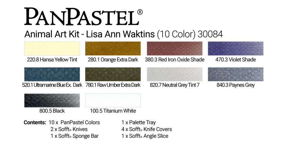 PanPastel 30084 Animal Art Kit - Lisa Ann Watkins (10 Кольорів)