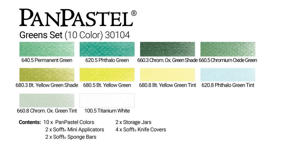 PanPastel 30104 Greens (10 Кольорів)