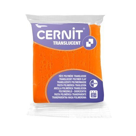 Полімерна глина Cernit Translucent Orange 752, 56 г &mdash; фото в Let's Make Dolls