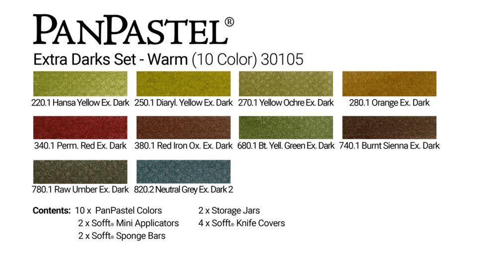 PanPastel 30105 Extra Dark Shades - Warm (10 Кольорів)