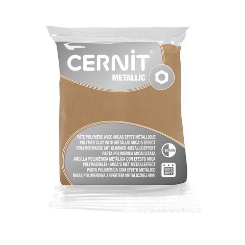 Полімерна глина Cernit Metallic Champagne (045), 56 г &mdash; фото в Let's Make Dolls