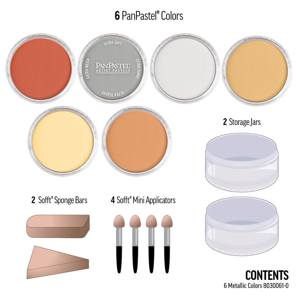 Набір PanPastel 6 Metallic Colors Set &mdash; фото в Let's Make Dolls