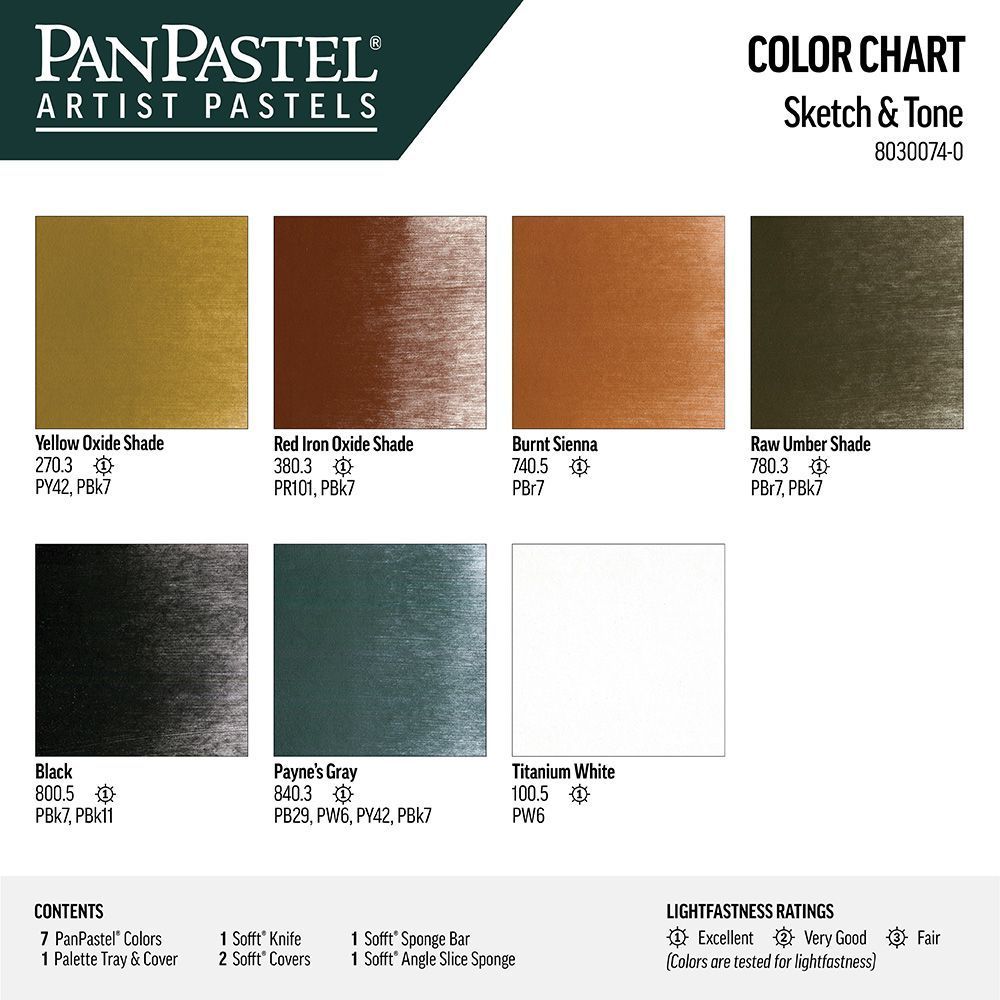 Набір PanPastel 7 Sketch & Tone Set &mdash; фото в Let's Make Dolls