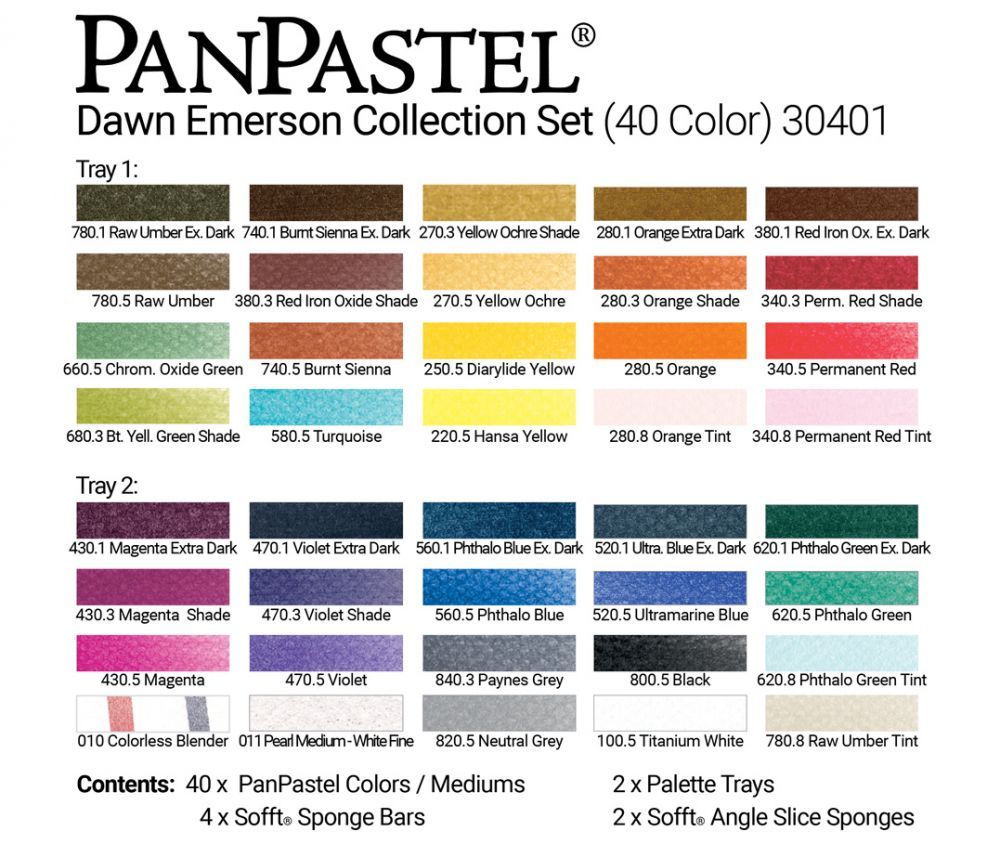 PanPastel 30401 Dawn Emerson Collection Set (40 Кольорів)